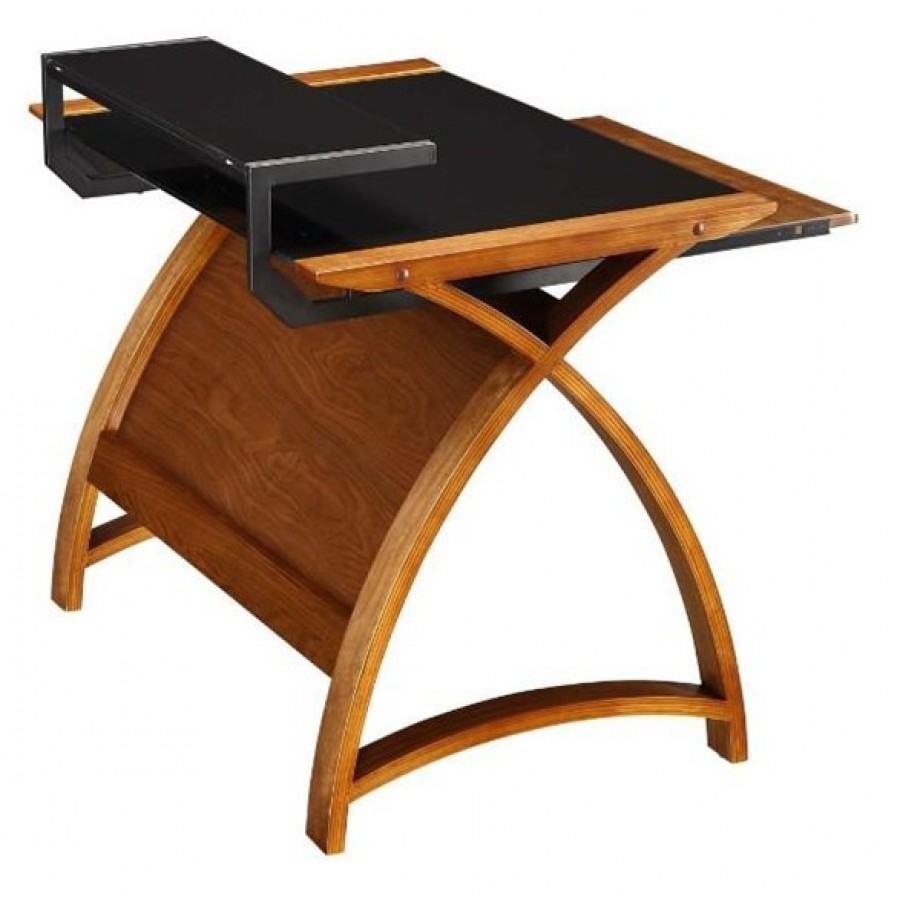 Curve Home Office Desk - Walnut, Oak or Grey Oak